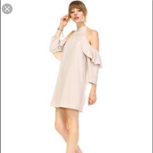 19 Cooper Cold Shoulder Taupe Cocktail Dress